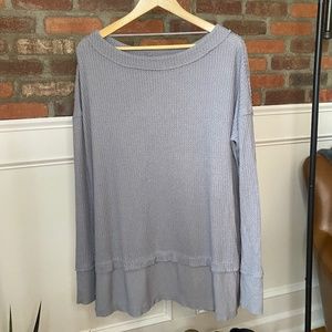 Free People Phoenix Thermal Knit Tunic Top Size S